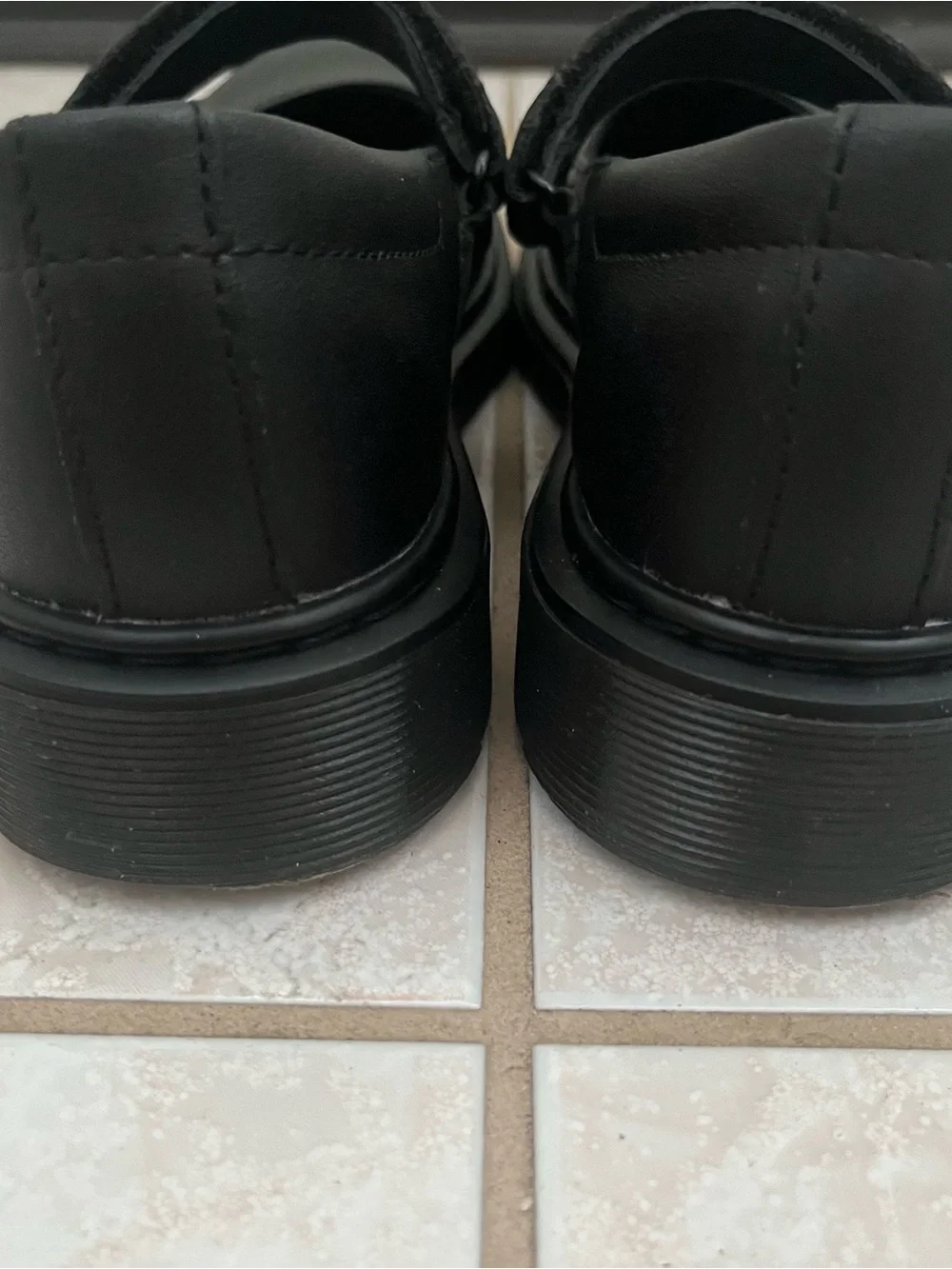 Dr. Martens Junior Maccy Mary Jane Shoes - Black Leather Youth Size 4/Women’s 6